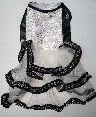 Zorba Party Cat Frock Black & White (Size - 12")